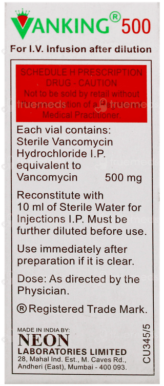 Vanking 500 Mg Injection 10 Ml